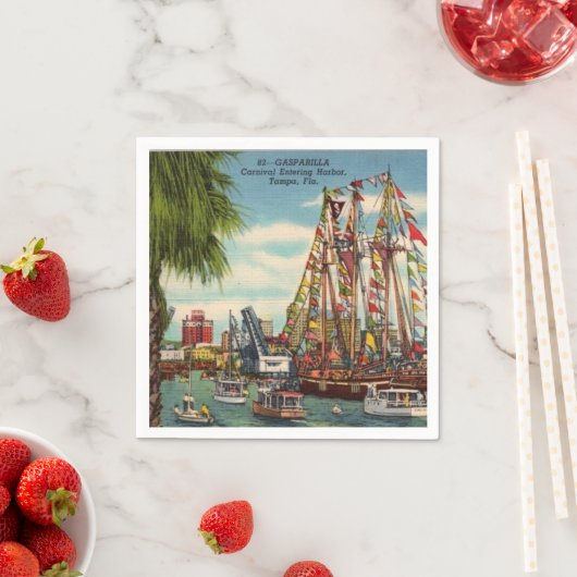 Serviette En Papier Naples Gasparilla (En situation)