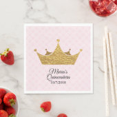 Serviette En Papier Naples Glam Gold Crown Quinceañera (En situation)