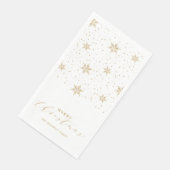 Serviette En Papier Naples Gold Modern Joyeux Noël Party (Coin)