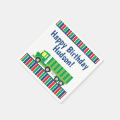 Serviette En Papier Naples Green Semi Truck Party (Coin)