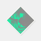 Serviette En Papier Naples Gris et Vert Vague Great Seafoam (Coin)