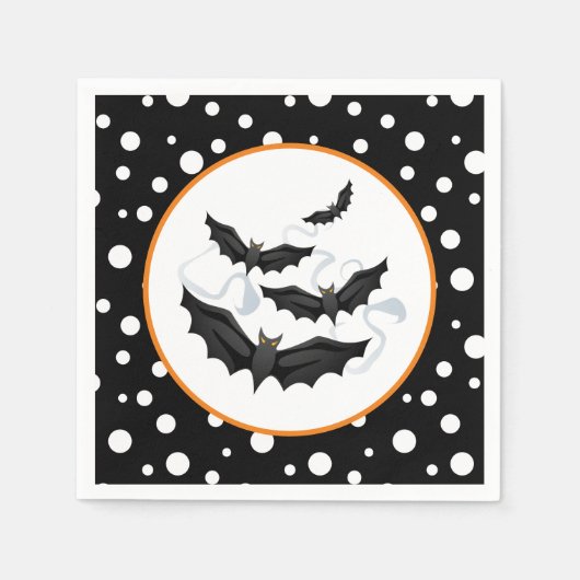 Serviette En Papier Naples Halloween Bats Papier (Devant)