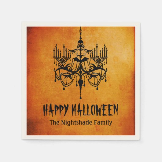 Serviette En Papier Naples Halloween Chandelier Papier (Devant)