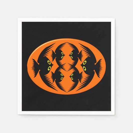 Serviette En Papier Naples Halloween Crows Papier (Devant)