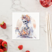 Serviette En Papier Naples Halloween Skeleton Papier (En situation)