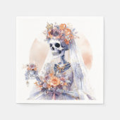 Serviette En Papier Naples Halloween Skeleton Papier (Devant)