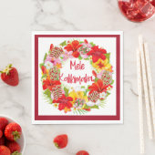 Serviette En Papier Naples Hawaiian Mele Kalikimaka Wreath Paper (En situation)