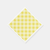 Serviette En Papier Naples Jaunes En vichy (Coin)