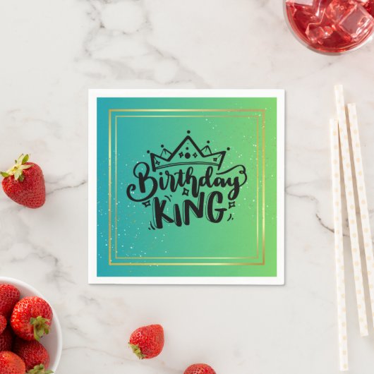 Serviette En Papier Naples King Papier Anniversaire (En situation)