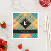 Serviette En Papier Naples Kingfisher Tartan (En situation)