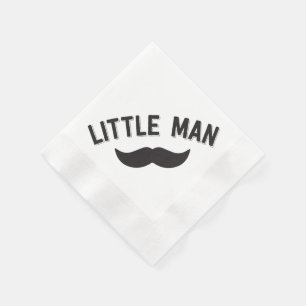 Serviette En Papier Naples Little Man Mustache Party