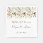 Serviette En Papier Naples Mariage Boho espagnol (Devant)