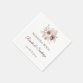 Serviette En Papier Naples Mariage Boho espagnol (Coin)