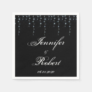 Serviette En Papier Naples Mariage du vignoble de minuit