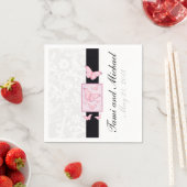 Serviette En Papier Naples Mariage papillon personnalisées (En situation)