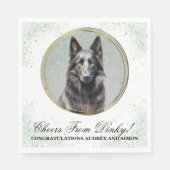 Serviette En Papier Naples Mariages Belges Sheepdog Avec Chiens Photo (Devant)