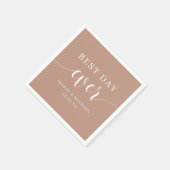 Serviette En Papier Naples Mariages du meilleur jour (Coin)