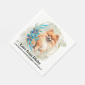 Serviette En Papier Naples Mariages Poméraniennes Avec Chiens Photo (Coin)