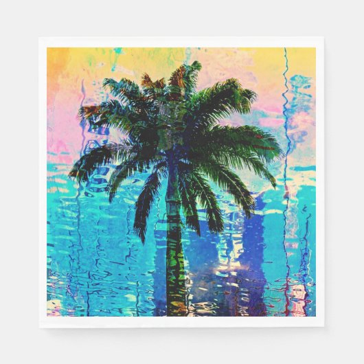 Serviette En Papier Naples Palm Tree (Devant)