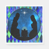 Serviette En Papier Naples Papier de la Nativité (Devant)