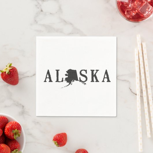 Serviette En Papier Naples partie papier d'art Word de l'Alaska (En situation)
