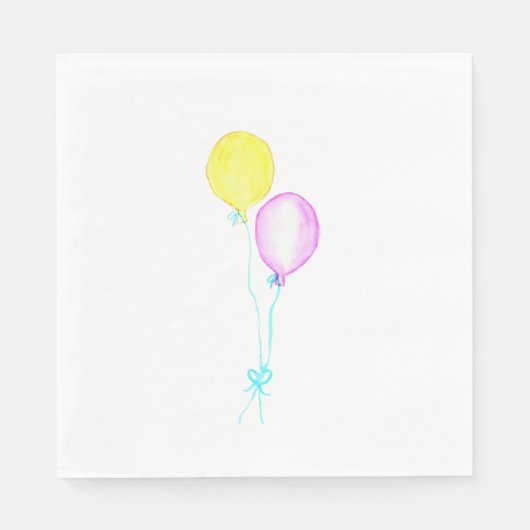 Serviette En Papier Naples Pastel Balloons (Devant)