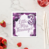 Serviette En Papier Naples pourpres Little Miss Threenager (En situation)