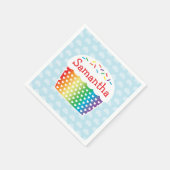 Serviette En Papier Naples Rainbow Cupcake (Coin)