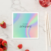 Serviette En Papier Naples Rainbow Gradient Name (En situation)