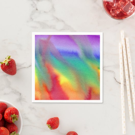 Serviette En Papier Naples Rainbow Swirl (En situation)