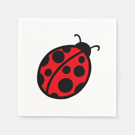 Serviette En Papier Naples Red Ladybug (Devant)