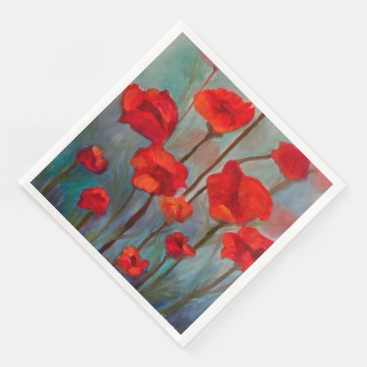 Serviette En Papier Naples Red Poppy (Coin)
