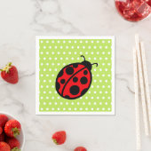 Serviette En Papier Naples Red Summer Ladybug Pique-nique Party (En situation)