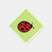 Serviette En Papier Naples Red Summer Ladybug Pique-nique Party (Coin)