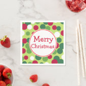 Serviette En Papier Naples Retro Green Merry Christmas Party (En situation)
