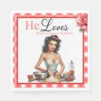 Serviette En Papier Naples Retro Pink Pinup Bachelorte