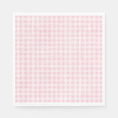 Serviette En Papier Naples Rose En vichy Party (Devant)
