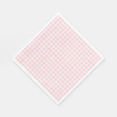 Serviette En Papier Naples Rose En vichy Party (Coin)