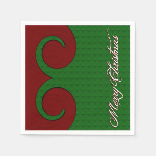 Serviette En Papier Naples rouges et vertes de Noël