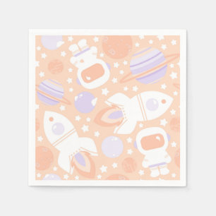 Serviette En Papier Naples Space Girls Party