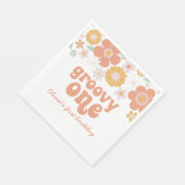 Serviette En Papier Naples super un rétro Floral premier anniversaire (Coin)