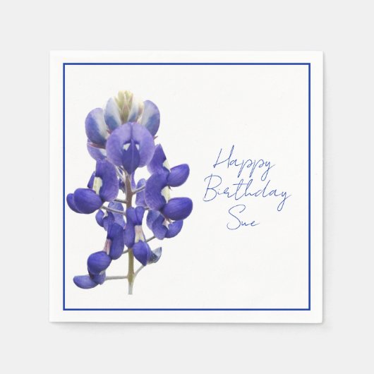 Serviette En Papier Naples Texas Bluebonnet (Devant)