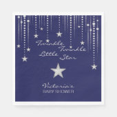 Serviette En Papier Naples Twinkle Little Star - Bleu, Argent (Devant)