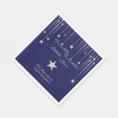 Serviette En Papier Naples Twinkle Little Star - Bleu, Argent (Coin)