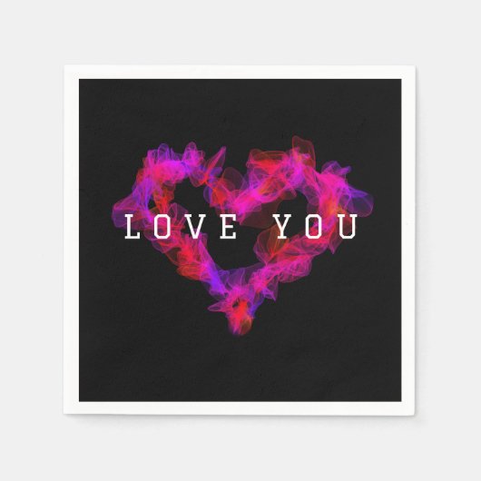 Serviette En Papier Naples Valentine Heart Paper (Devant)