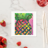 Serviette En Papier Napoléon ananas (En situation)