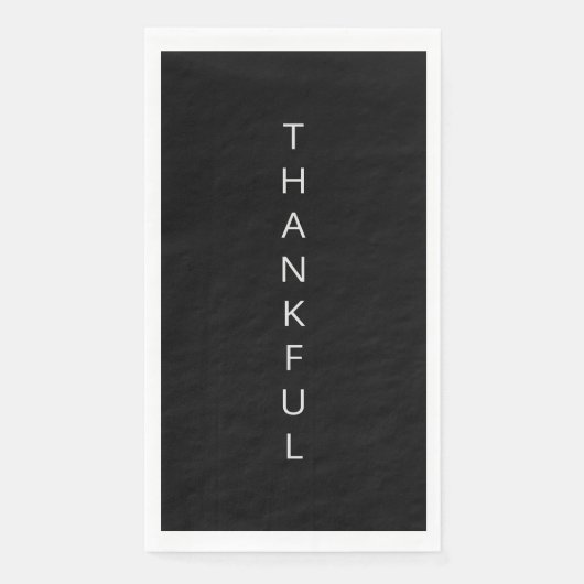 Serviette En Papier Napoléon Black Thankful (Devant)