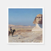 Serviette En Papier Napoléon Bonaparte avant le Sphinx (par Gérôme) (Devant)