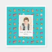 Serviette En Papier Napoléon Iconique 90's 40th Birthday avec photo (Devant)