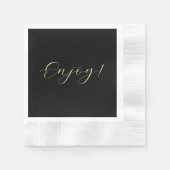 Serviette En Papier Napoléon papier personnalisable "Enjoy" (Devant)